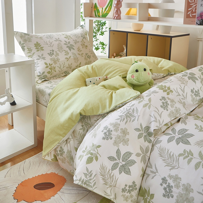 91家纺网 家纺一手货源 找家纺 安逸家纺 2024新款全棉学生三件套纯棉学生宿舍三件套 洛克庄园