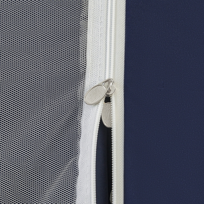 91家纺网 家纺一手货源 找家纺 夏彩 2025新款植绒布蕾丝绣花强遮光铁艺支架学生蚊帐-88625 88625-藏青色