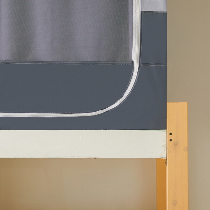 91家纺网 家纺一手货源 找家纺 星际优品 2025新款拼色款学生蚊帐 拼色款-灰蓝