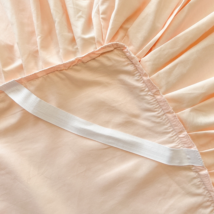 91家纺网 家纺一手货源 找家纺 瑞宝 2025新款法式全棉花边维密系列床裙款三件套 维密-蜜粉