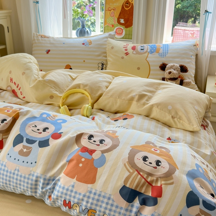 91家纺网 家纺一手货源 找家纺 （总）觅糖家纺 2025春夏新款40支全棉纯棉斜纹13370针织四件套