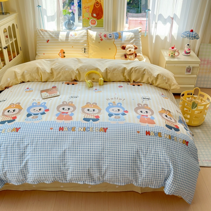 91家纺网 家纺一手货源 找家纺 （总）觅糖家纺 2025春夏新款40支全棉纯棉斜纹13370针织四件套