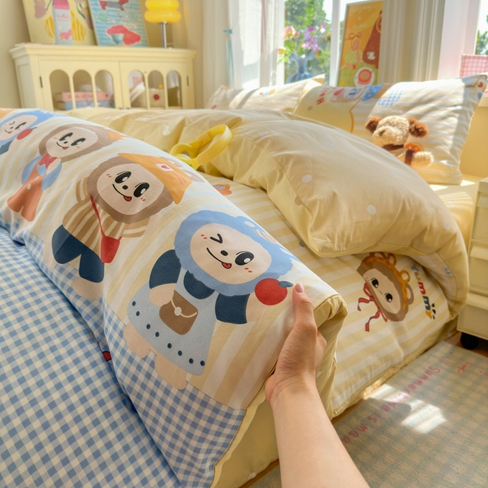 91家纺网 家纺一手货源 找家纺 （总）觅糖家纺 2025春夏新款40支全棉纯棉斜纹13370针织四件套