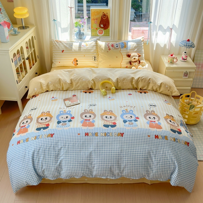 91家纺网 家纺一手货源 找家纺 （总）觅糖家纺 2025春夏新款40支全棉纯棉斜纹13370针织四件套