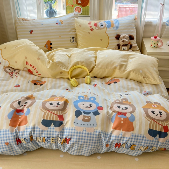 91家纺网 家纺一手货源 找家纺 （总）觅糖家纺 2025春夏新款40支全棉纯棉斜纹13370针织四件套