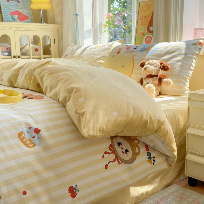 91家纺网 家纺一手货源 找家纺 （总）觅糖家纺 2025春夏新款40支全棉纯棉斜纹13370针织四件套