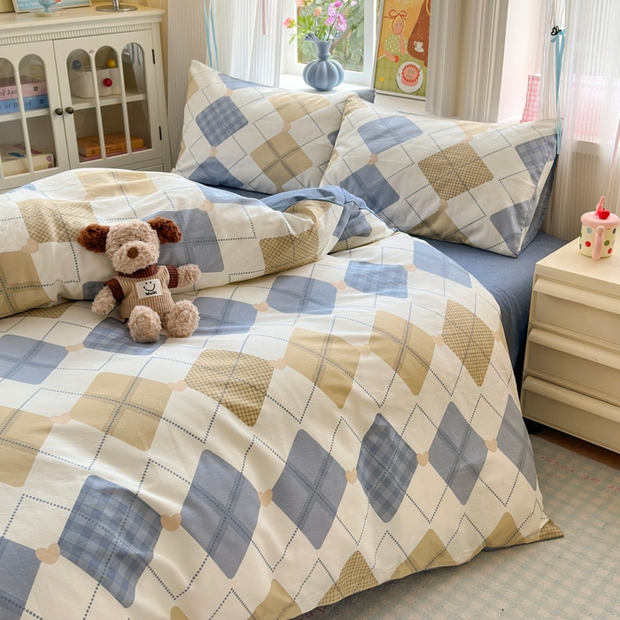 91家纺网 家纺一手货源 找家纺 （总）觅糖家纺 2025春夏新款40支全棉纯棉斜纹13370针织四件套