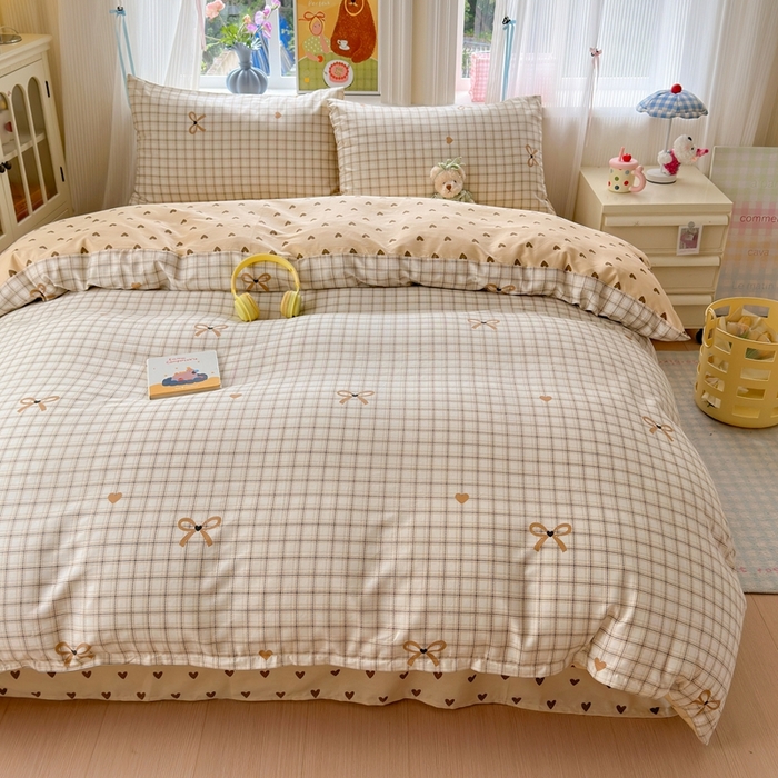 91家纺网 家纺一手货源 找家纺 觅糖家纺 2025春夏新款40支全棉纯棉斜纹13370针织四件套 极简主义