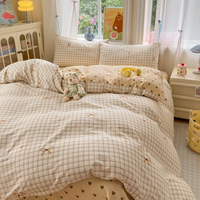 91家纺网 家纺一手货源 找家纺 觅糖家纺 2025春夏新款40支全棉纯棉斜纹13370针织四件套 极简主义