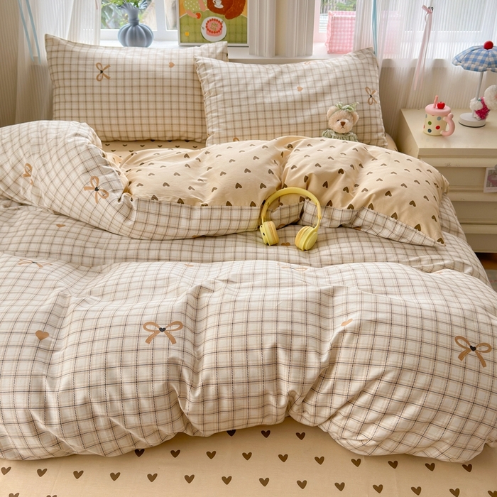 91家纺网 家纺一手货源 找家纺 觅糖家纺 2025春夏新款40支全棉纯棉斜纹13370针织四件套 极简主义