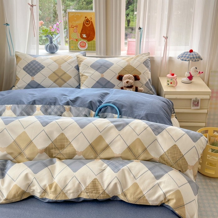 91家纺网 家纺一手货源 找家纺 觅糖家纺 2025春夏新款40支全棉纯棉斜纹13370针织四件套 佳丽斯