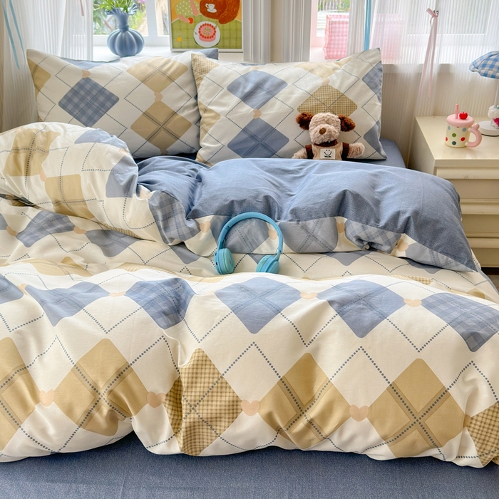 91家纺网 家纺一手货源 找家纺 觅糖家纺 2025春夏新款40支全棉纯棉斜纹13370针织四件套 佳丽斯