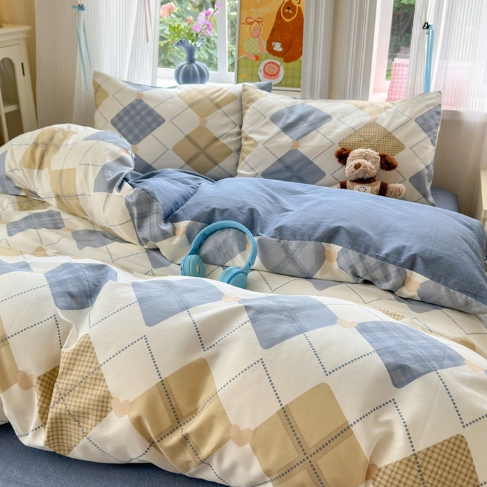 91家纺网 家纺一手货源 找家纺 觅糖家纺 2025春夏新款40支全棉纯棉斜纹13370针织四件套 佳丽斯