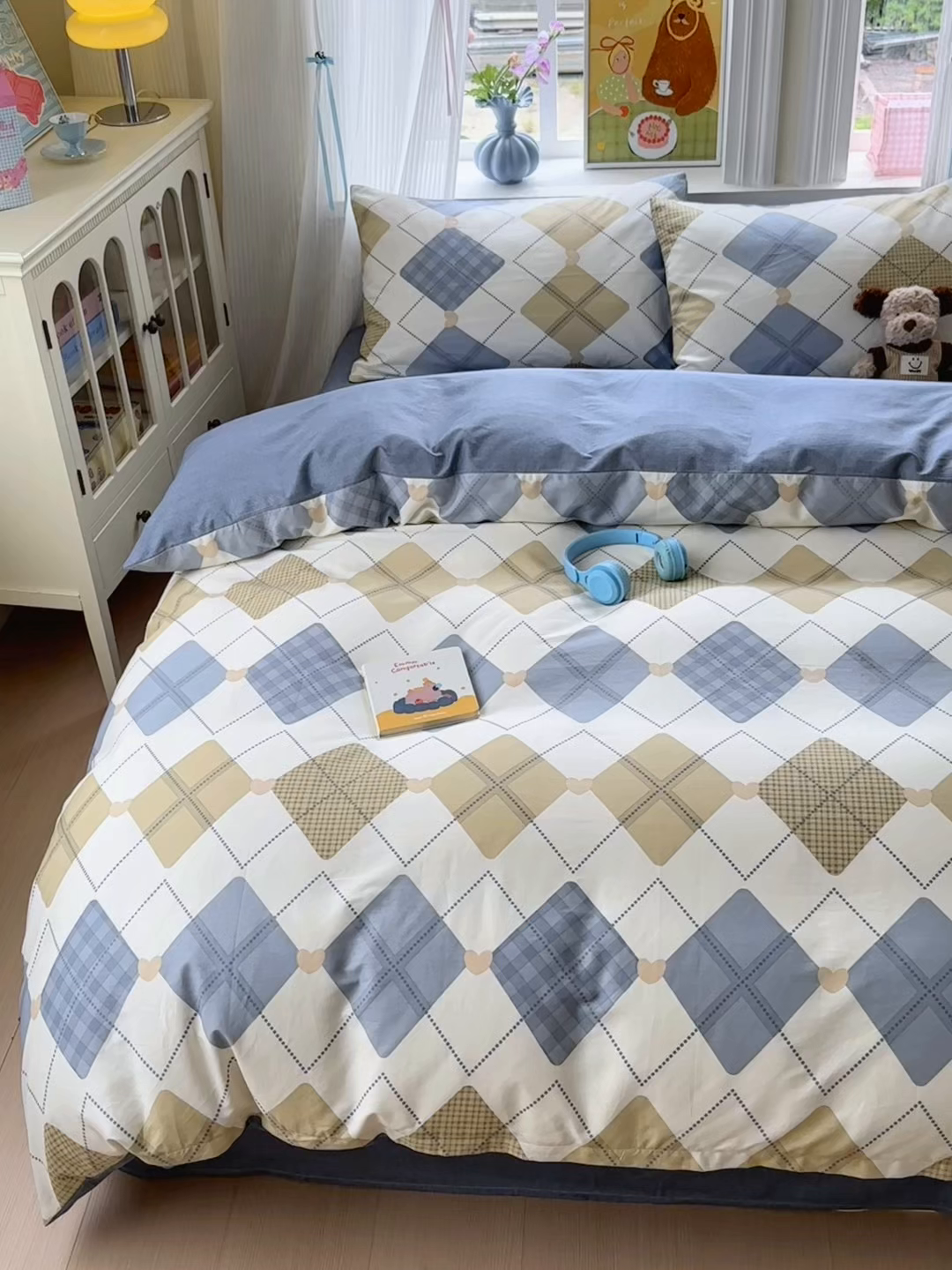 91家纺网 家纺一手货源 找家纺 觅糖家纺 2025春夏新款40支全棉纯棉斜纹13370针织四件套 佳丽斯