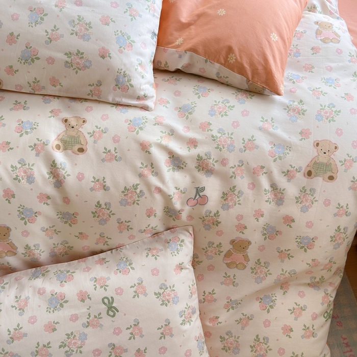 91家纺网 家纺一手货源 找家纺 觅糖家纺 2025春夏新款40支全棉纯棉斜纹13370针织四件套 秘境花园