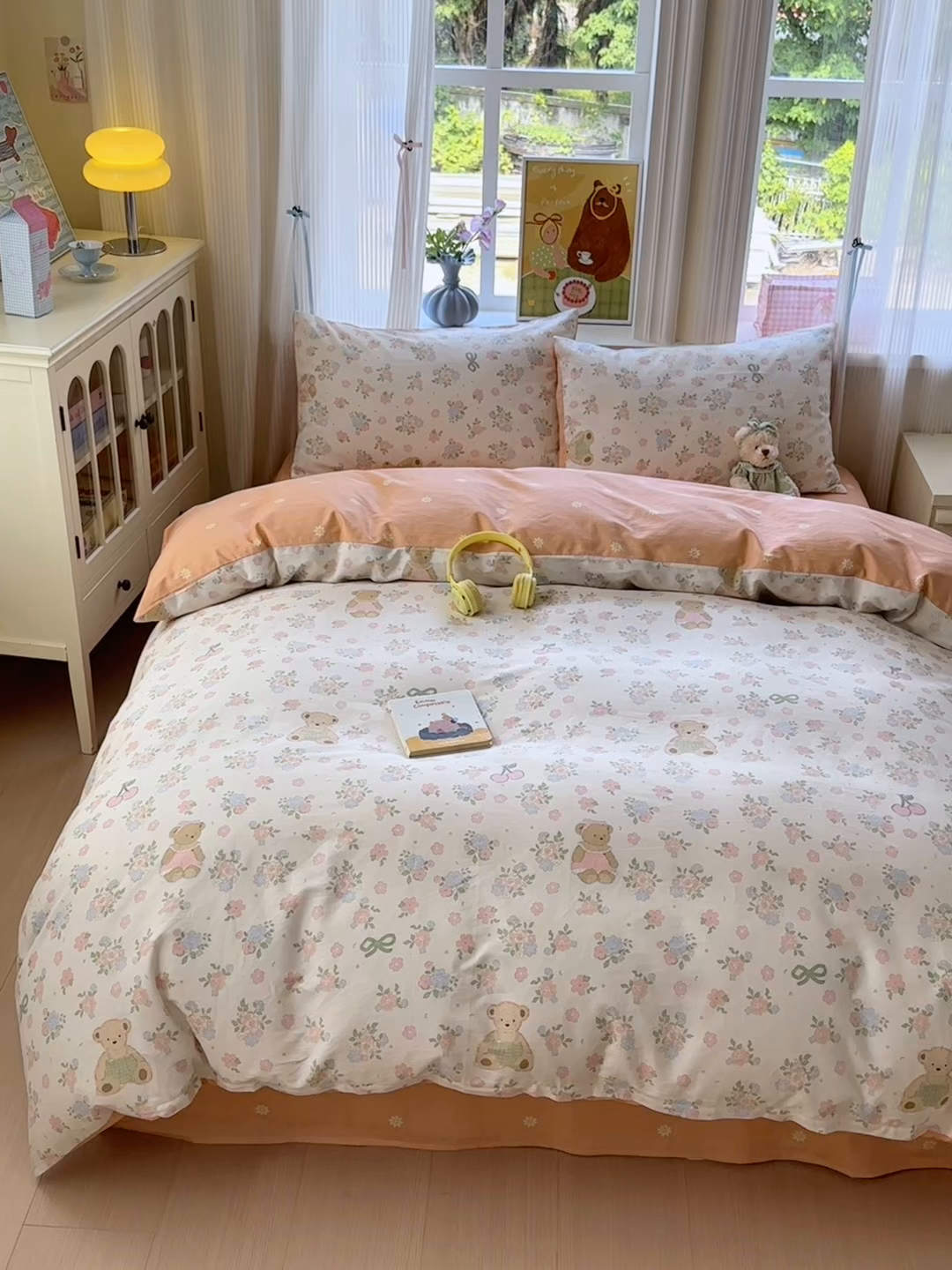 91家纺网 家纺一手货源 找家纺 觅糖家纺 2025春夏新款40支全棉纯棉斜纹13370针织四件套 秘境花园