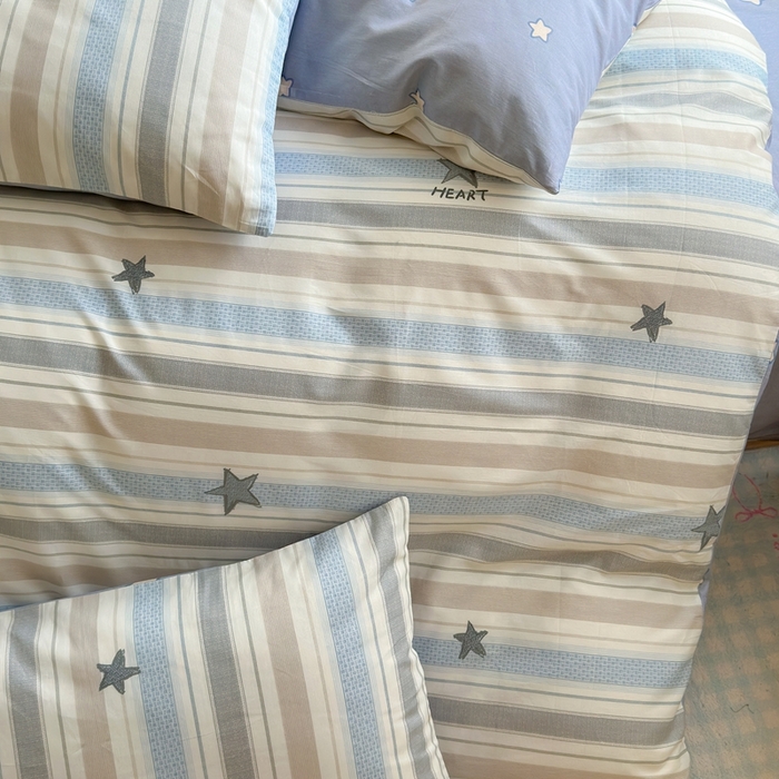 91家纺网 家纺一手货源 找家纺 觅糖家纺 2025春夏新款40支全棉纯棉斜纹13370针织四件套 星光大道