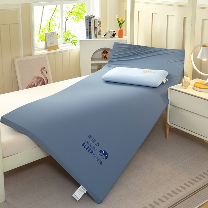 91家纺网 家纺一手货源 找家纺 （总）一粒麦子乳胶馆2025年新款一粒麦子枕头枕芯学生宿舍高弹记忆棉蓝白双拼零压力床垫