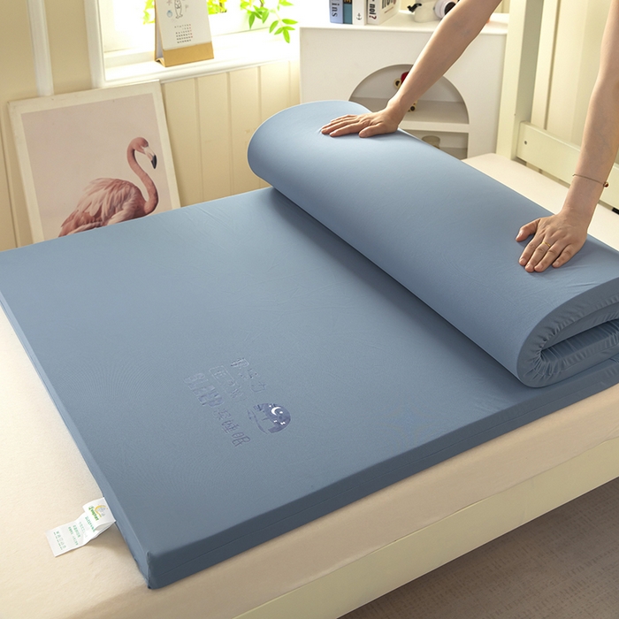 91家纺网 家纺一手货源 找家纺 （总）一粒麦子乳胶馆2025年新款一粒麦子枕头枕芯学生宿舍高弹记忆棉蓝白双拼零压力床垫