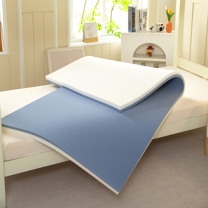 91家纺网 家纺一手货源 找家纺 （总）一粒麦子乳胶馆2025年新款一粒麦子枕头枕芯学生宿舍高弹记忆棉蓝白双拼零压力床垫