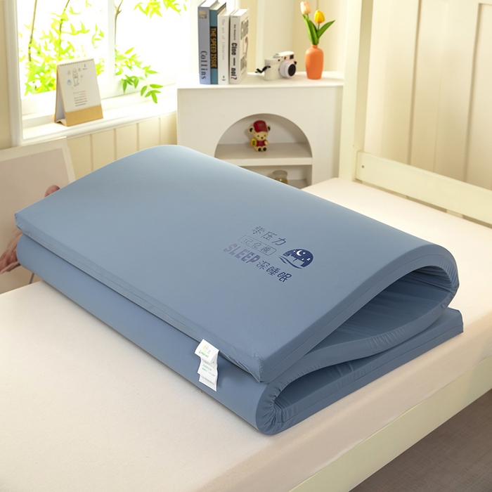 91家纺网 家纺一手货源 找家纺 （总）一粒麦子乳胶馆2025年新款一粒麦子枕头枕芯学生宿舍高弹记忆棉蓝白双拼零压力床垫