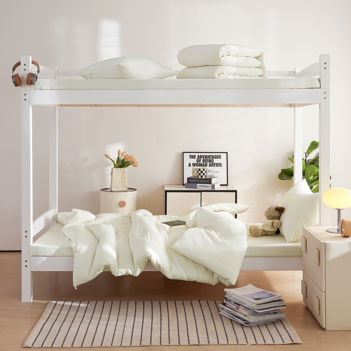 91家纺网 家纺一手货源 找家纺 益多眠 2026新款双拼云朵被冬被被子被芯 双拼系列-奶昔白