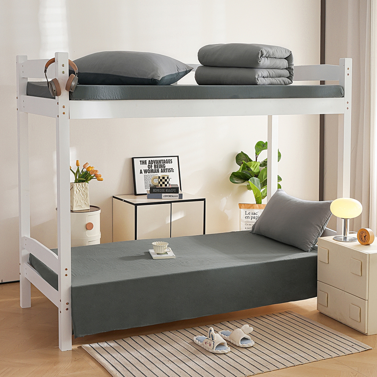 91家纺网 家纺一手货源 找家纺 益多眠 2026新款双拼云朵被冬被被子被芯 双拼系列-烟灰+深灰