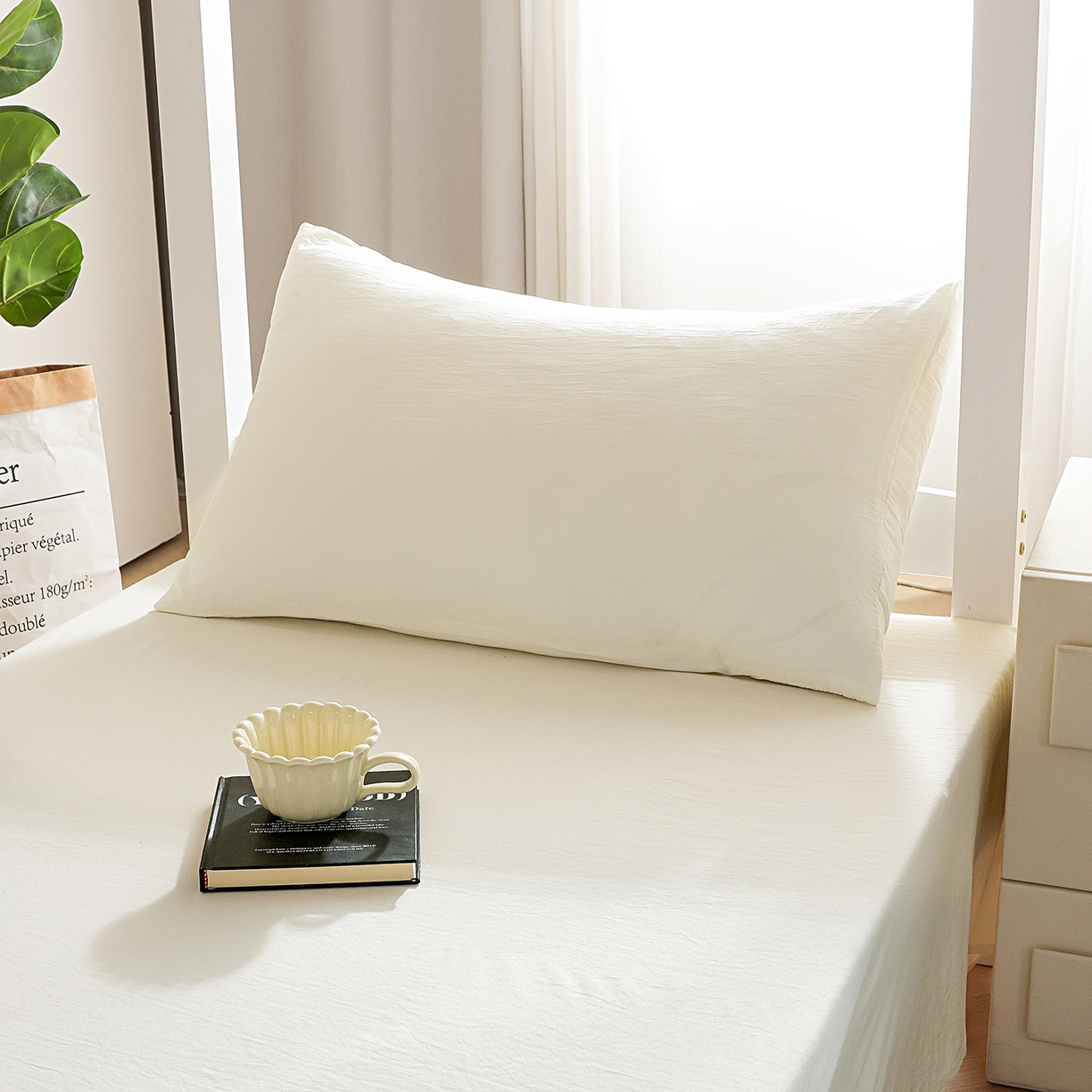 91家纺网 家纺一手货源 找家纺 益多眠 2026新款双拼云朵被冬被被子被芯 双拼系列-奶昔白