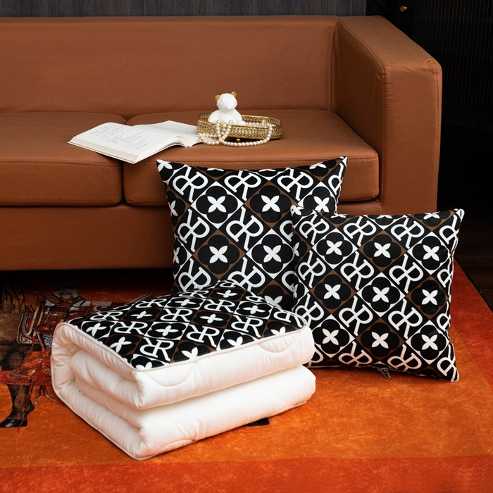 91家纺网 家纺一手货源 找家纺 （总）新奇异 2025新款黑白系列抱枕被