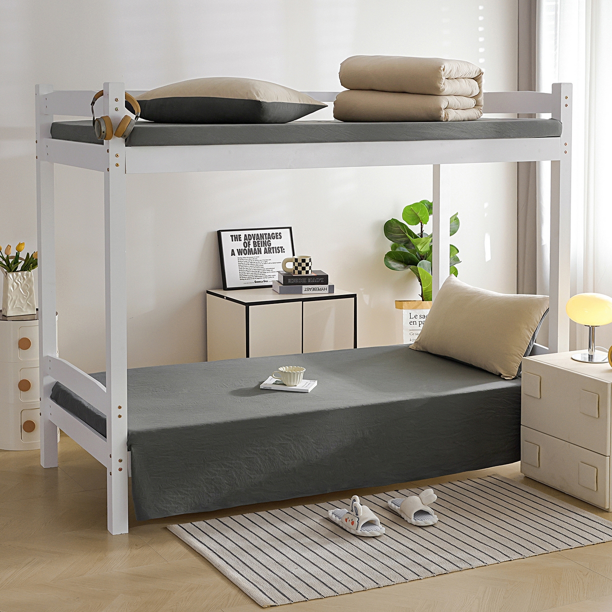 91家纺网 家纺一手货源 找家纺 益多眠 2025新款双拼云朵被冬被被子被芯 双拼系列-奶茶+深灰