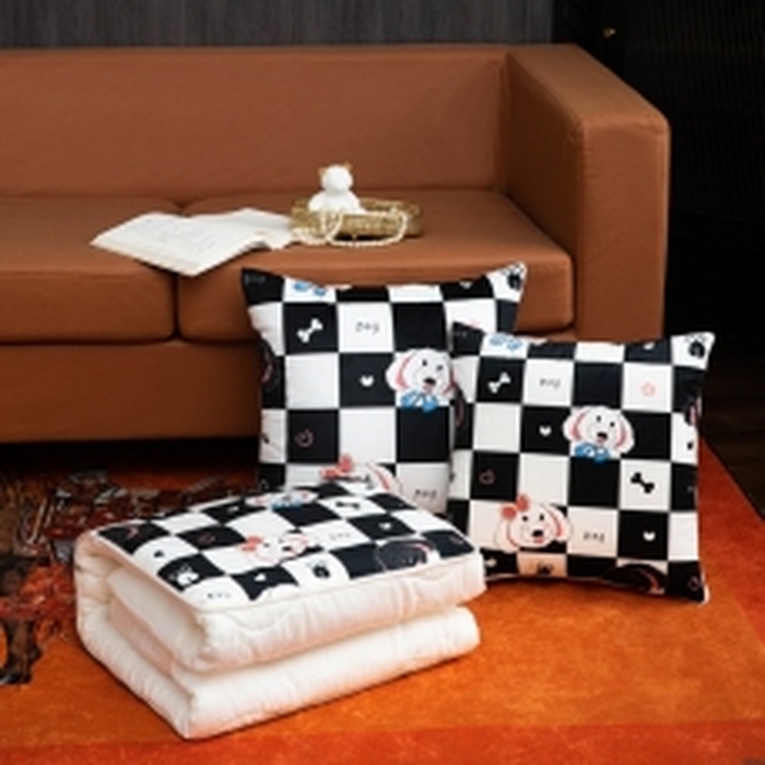 新奇异 2025新款黑白系列抱枕被 小狗（HLR）
