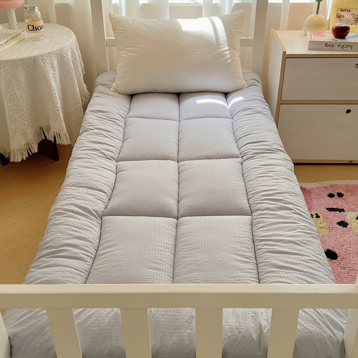 91家纺网 家纺一手货源 找家纺 爱彼家纺 2025新款40支纯色全棉纯棉学生宿舍六件套 湖蓝