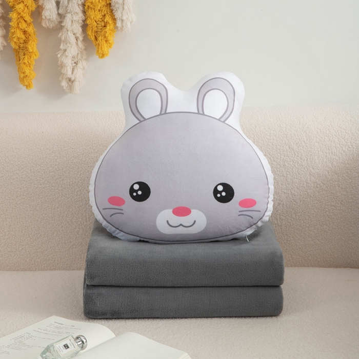 新奇异 2025新款卡通抱枕 （支持定制）毯子 小兔rabbit