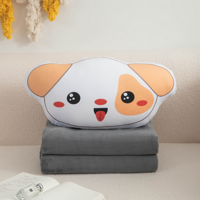 新奇异 2025新款卡通抱枕 （支持定制）毯子 可爱小狗Cutepuppy