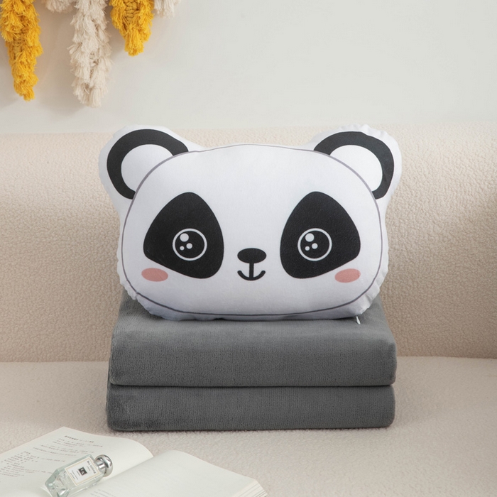 新奇异 2025新款卡通抱枕 （支持定制）毯子 熊猫panda