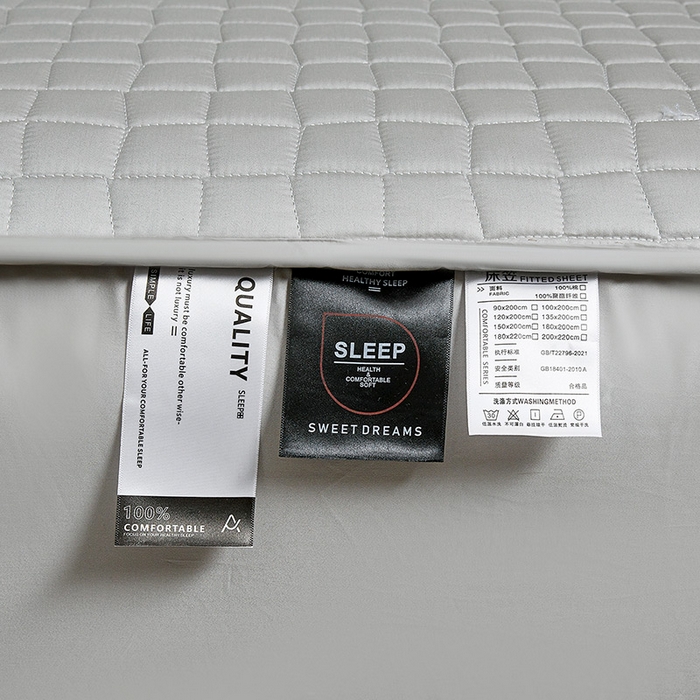 91家纺网 家纺一手货源 找家纺 伊人坊 2025新款A类全棉纯棉100s夹棉床笠 星辰灰