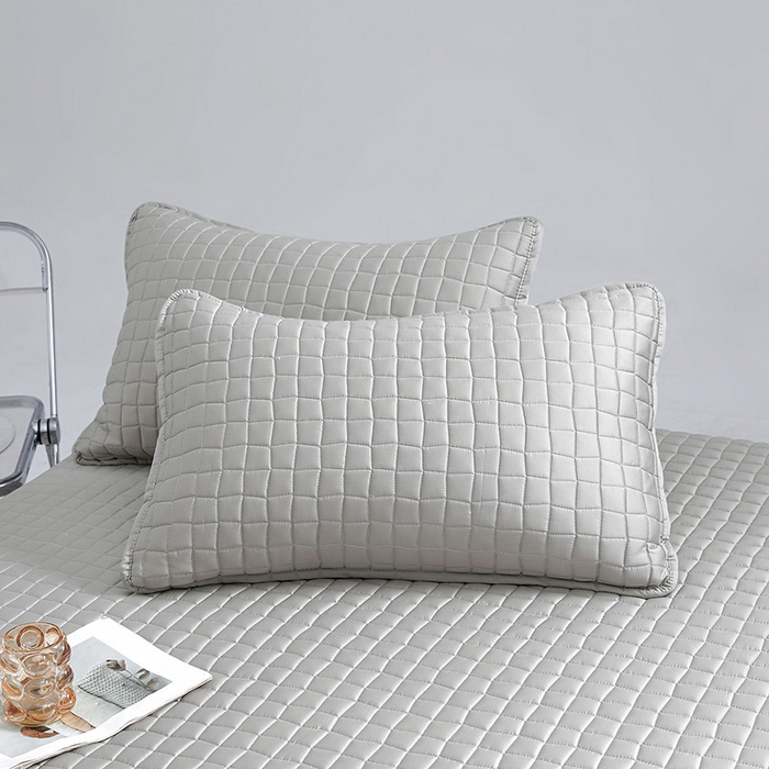 91家纺网 家纺一手货源 找家纺 伊人坊 2025新款A类全棉纯棉100s夹棉床笠 星辰灰