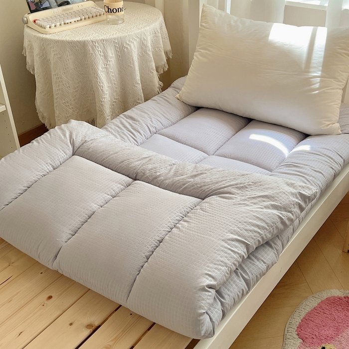 91家纺网 家纺一手货源 找家纺 爱彼家纺 2025新款40支纯色全棉纯棉学生宿舍六件套 石墨灰气质灰