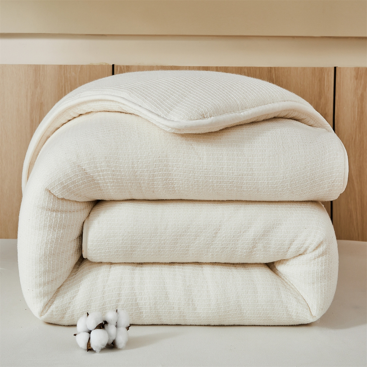 91家纺网 家纺一手货源 找家纺 （总）西域种棉人·千百笠 2025新款100%新疆棉花被棉絮棉花被全棉鱼鳞网纱被子加厚冬被春秋被子被芯