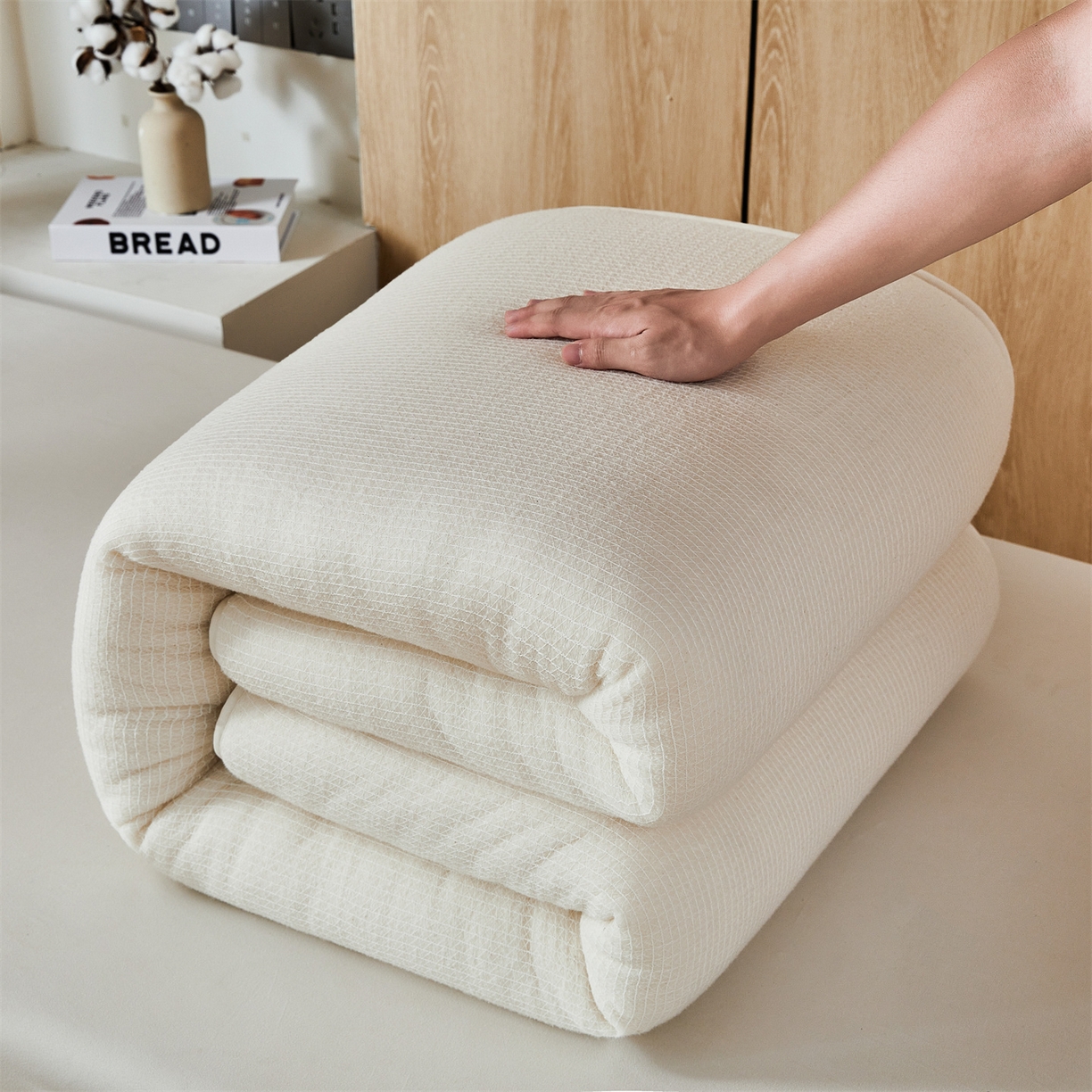 91家纺网 家纺一手货源 找家纺 （总）西域种棉人·千百笠 2025新款100%新疆棉花被棉絮棉花被全棉鱼鳞网纱被子加厚冬被春秋被子被芯