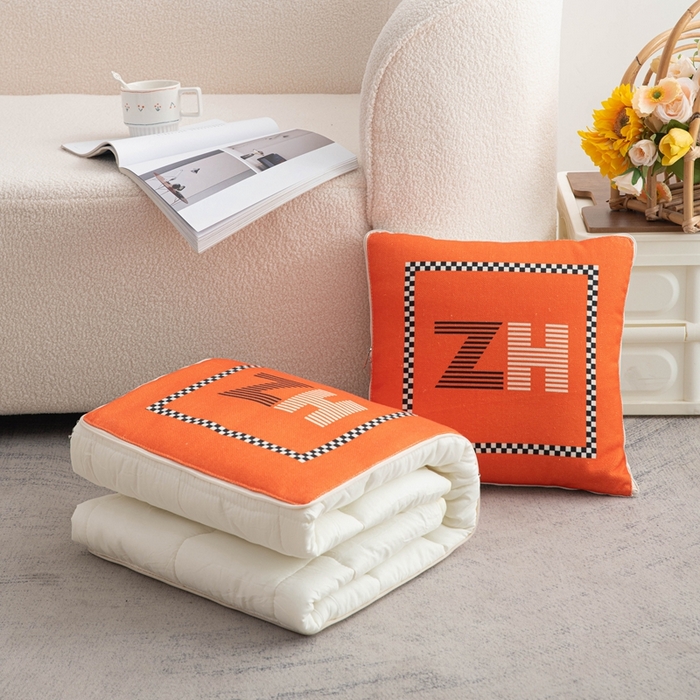 新奇异 2025新款柿柿如意棉麻抱枕被 ZH