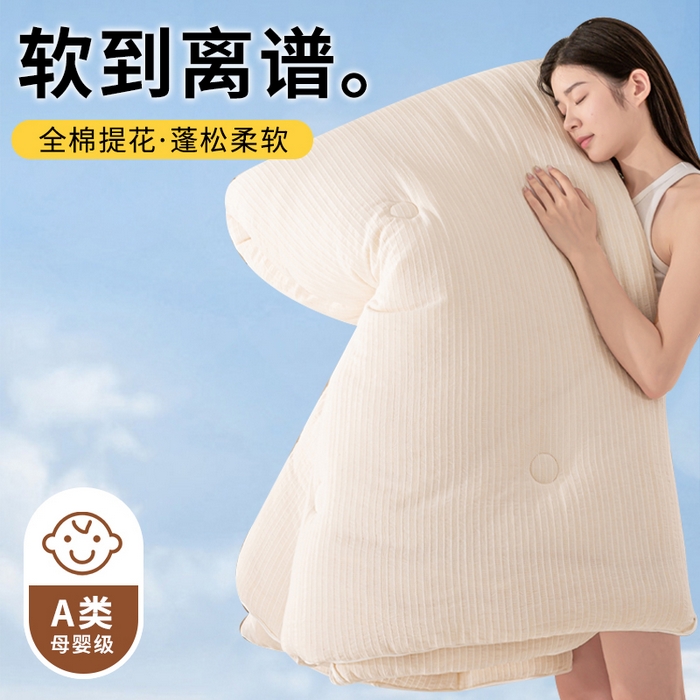 91家纺网 家纺一手货源 找家纺 （总）憨豆家纺 2025新款全棉纯棉提花大豆被纯棉春秋被冬被子被芯（含买家秀）