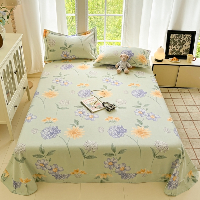 91家纺网 家纺一手货源 找家纺 莱通家纺 2025新款新疆棉加厚生态磨毛印花系列单床单单品床单单件床单 安娜