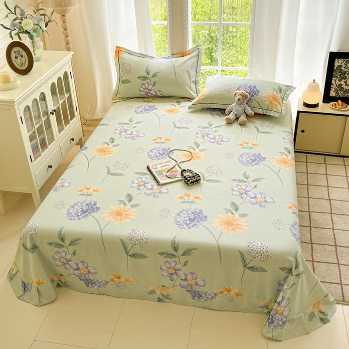 91家纺网 家纺一手货源 找家纺 莱通家纺 2025新款新疆棉加厚生态磨毛印花系列单床单单品床单单件床单 安娜