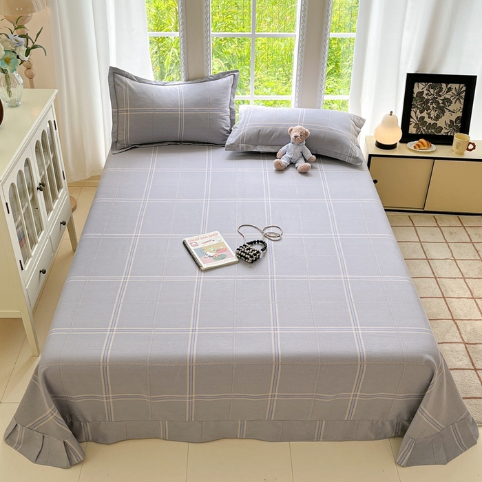 91家纺网 家纺一手货源 找家纺 莱通家纺 2025新款新疆棉加厚生态磨毛印花系列单床单单品床单单件床单 莫里特