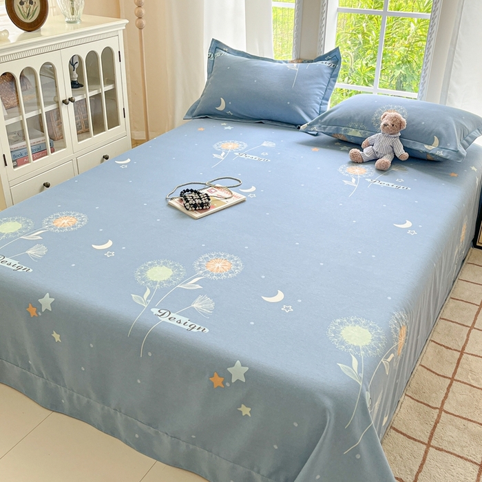 91家纺网 家纺一手货源 找家纺 莱通家纺 2025新款新疆棉加厚生态磨毛印花系列单床单单品床单单件床单 蒲公英