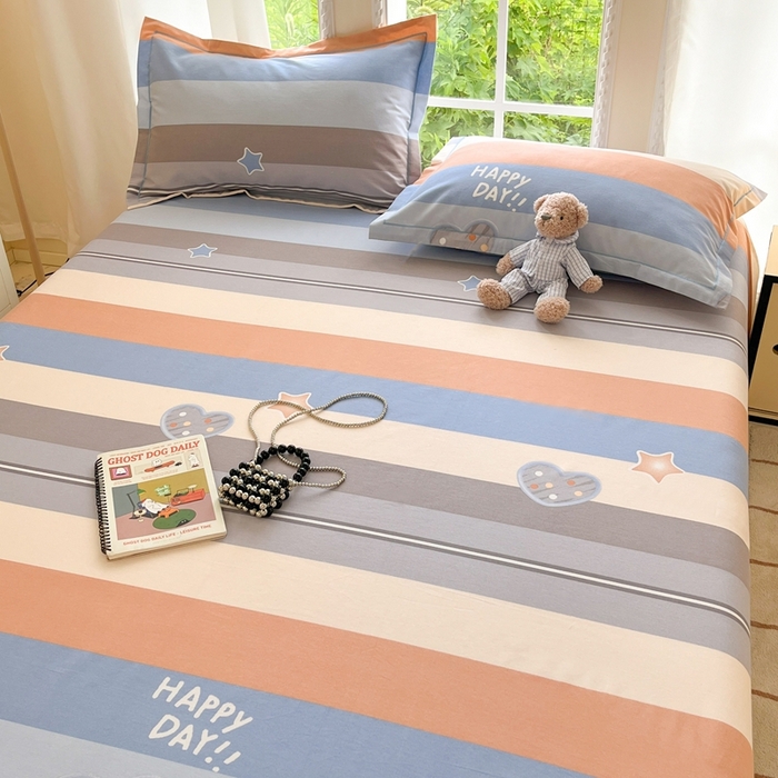 91家纺网 家纺一手货源 找家纺 莱通家纺 2025新款新疆棉加厚生态磨毛印花系列单床单单品床单单件床单 阿勒泰桔