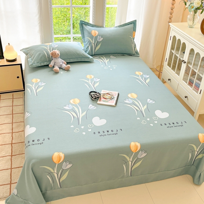 91家纺网 家纺一手货源 找家纺 莱通家纺 2025新款新疆棉加厚生态磨毛印花系列单床单单品床单单件床单 郁见未来