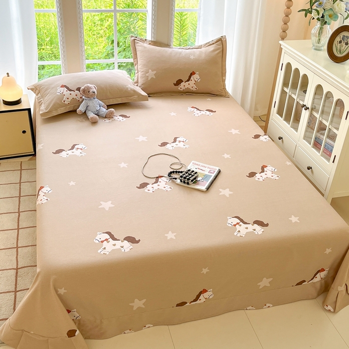 91家纺网 家纺一手货源 找家纺 莱通家纺 2025新款新疆棉加厚生态磨毛印花系列单床单单品床单单件床单 贝儿