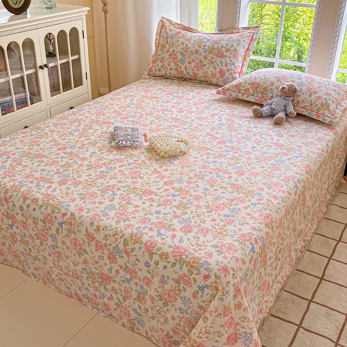 91家纺网 家纺一手货源 找家纺 莱通家纺 2025新款新疆棉加厚生态磨毛印花系列单床单单品床单单件床单 花恋